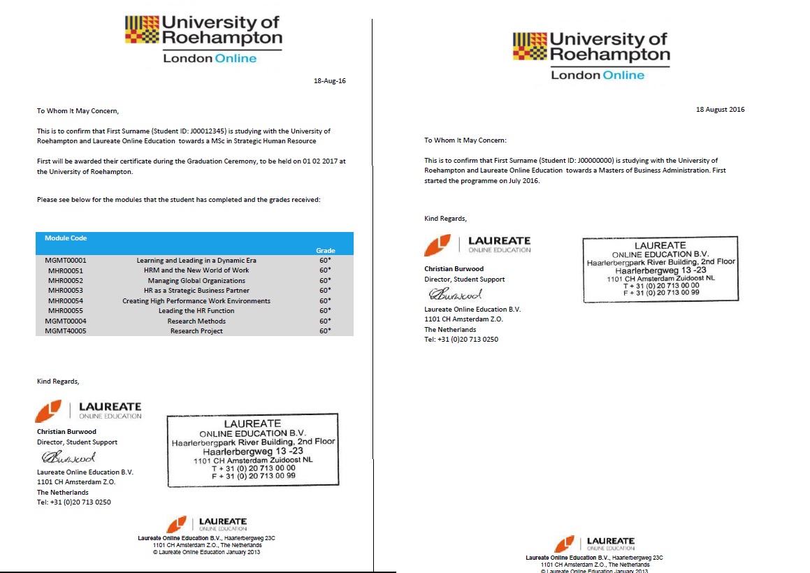 Confirmation of Studies